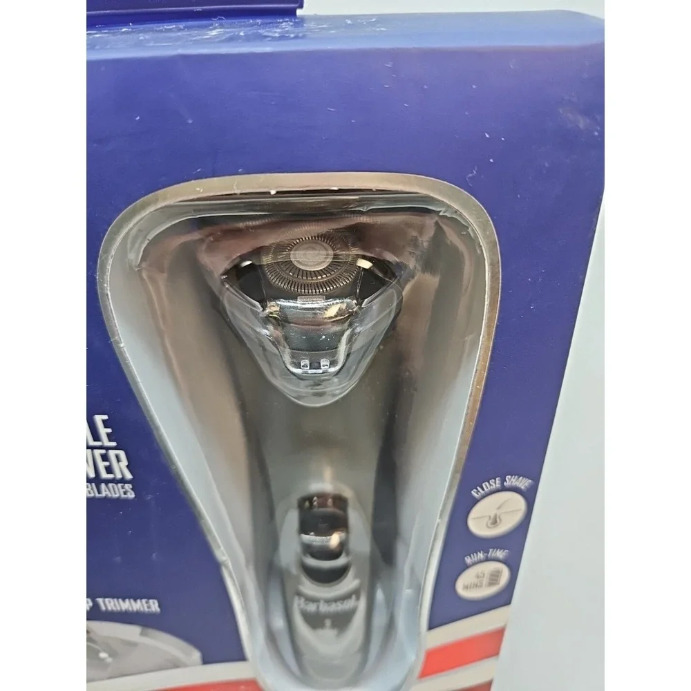 Barbasol‎ Rechargeable Rotary Shaver w/ Stainless Steel Blades New In Box